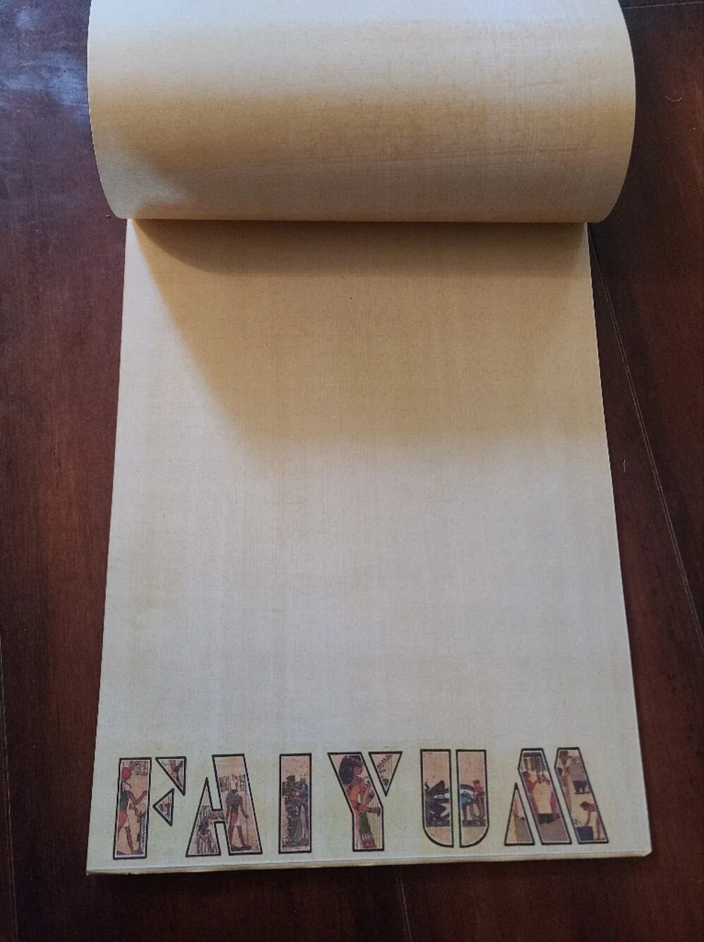Vintage Nile Valley Papyrus Notepad - Map of Egypt Cover - Handmade Paper